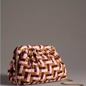 NWT Anthropologie Velvet Woven Clutch